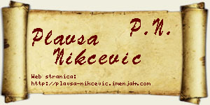 Plavša Nikčević vizit kartica